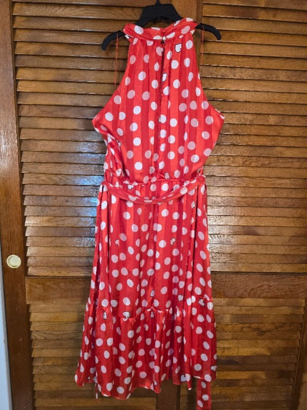 Red Polka Dot Midi Dress 24W 3X Fit Flare Wedding Guest London Times - Picture 4 of 16